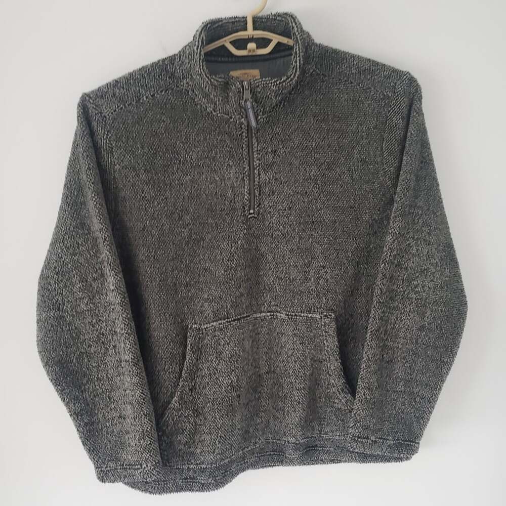 Telluride Clothing Co Quarter Zip Fleece Mens L Gray Sherpa Pullover | Gorpcore